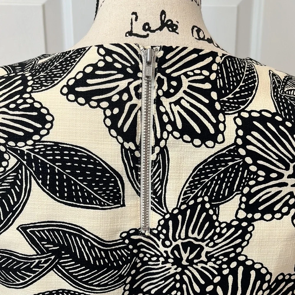 J. Crew Black and Orange Floral Top